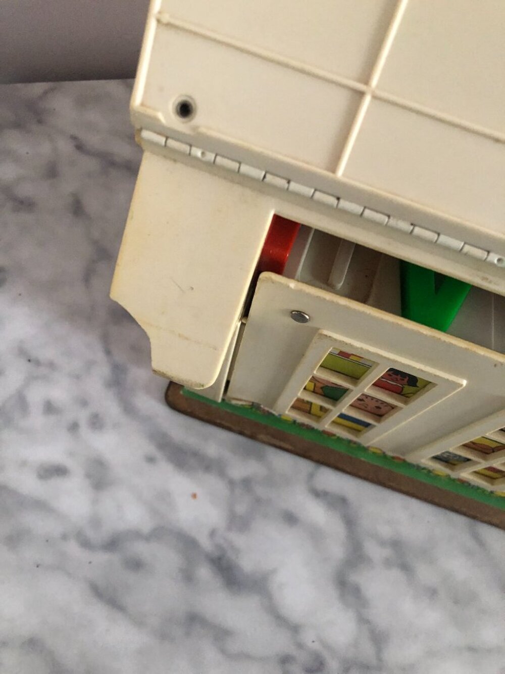 Fisher Price Little People Play Family School House #923 Vtg 1970s With Bell - Picture 14 of 16